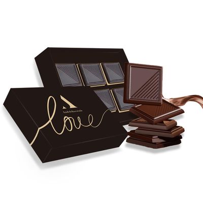 Andelchocotale Dark Chocolate for Adults Tabs Gift Box, 60 Cocoa Premium Squares, Mood Energy Support, Vegetarian, Gluten-Free (1 set)