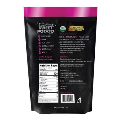 Jans Organic Sweet Potato Chips (Purple, 4.0 oz)