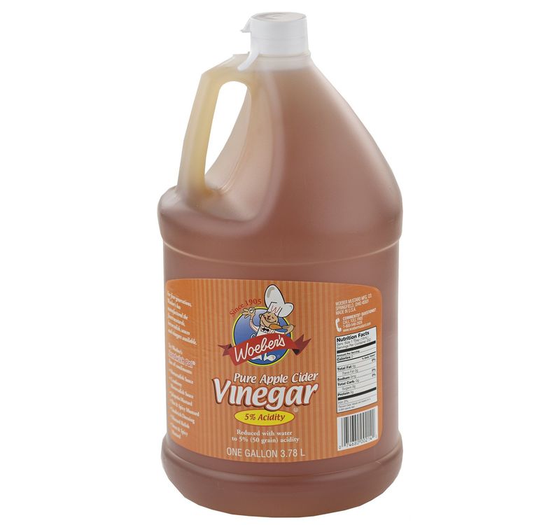 Woeber&#39;s Pure Apple Cider Vinegar, 5 Acidity, 128 Ounces (1 Gallon Jug)