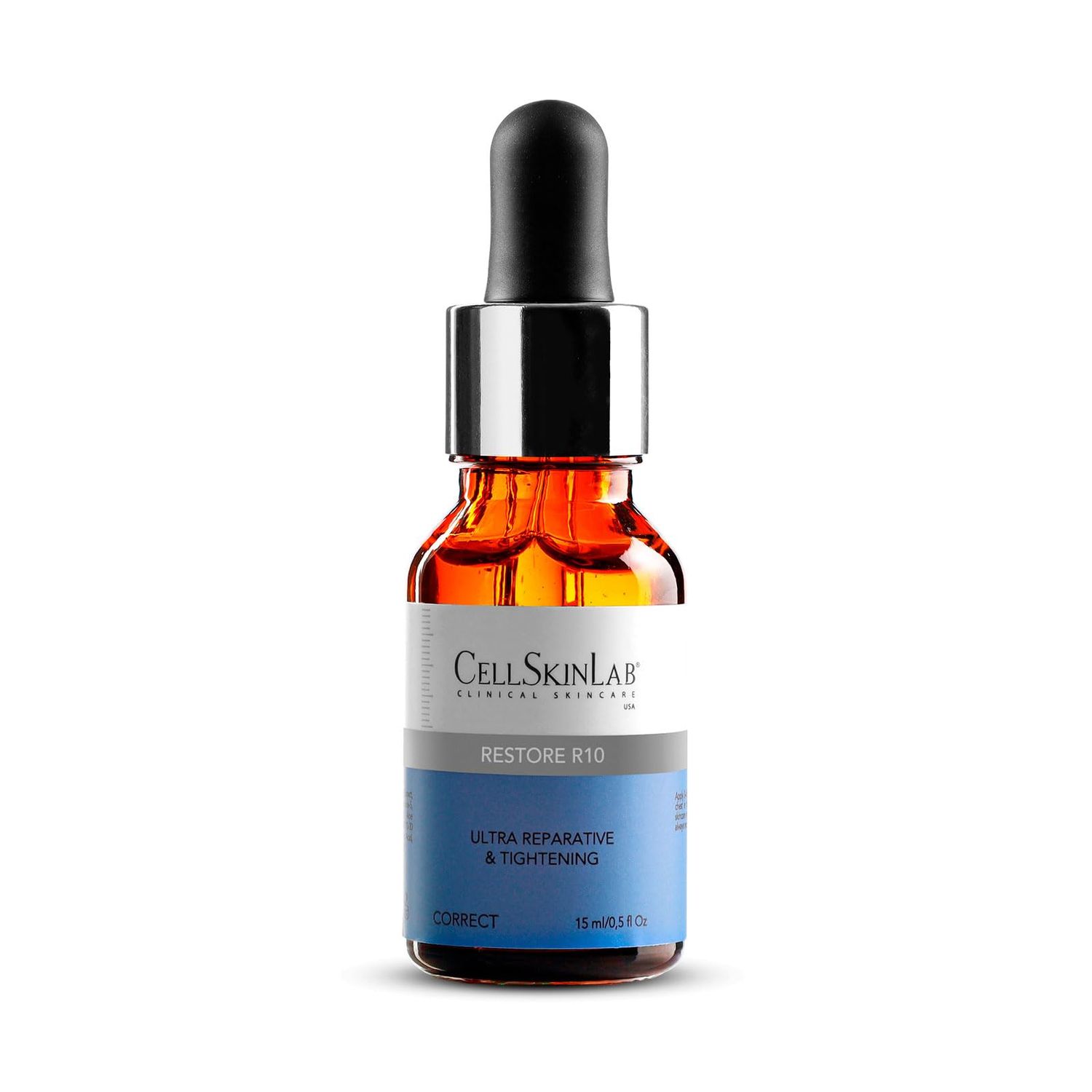 Restoring and Tightening Serum by CellSkinLab - Restore R10 - Reparative Skincare for Damaged Skin - Antiaging Solution with Ultra Clear Resveratrol 10, Collagen and Elastin