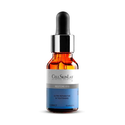 Restoring and Tightening Serum by CellSkinLab - Restore R10 - Reparative Skincare for Damaged Skin - Antiaging Solution with Ultra Clear Resveratrol 10, Collagen and Elastin