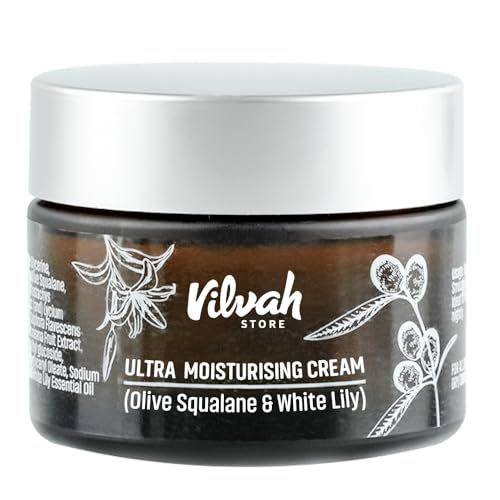 vilvah STORE Ultra Moisturizing Cream (Olive Squalene And White Lily), 50ml