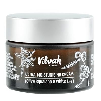 vilvah STORE Ultra Moisturizing Cream (Olive Squalene And White Lily), 50ml