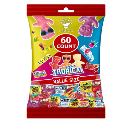 Ultimate Candy Variety Pack Individually Wrapped Candy - Chews and Sweets For Office, Parties, Kids, and Home Gift Friendly Pack (60 Count)