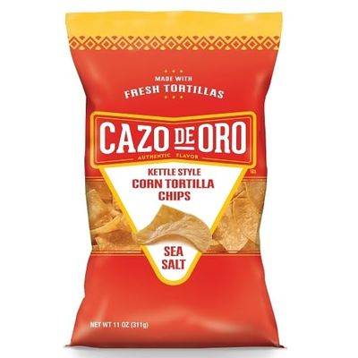 Cazo De Oro Sea Salt Tortilla Chips, 11 Ounces (Pack Of 9)