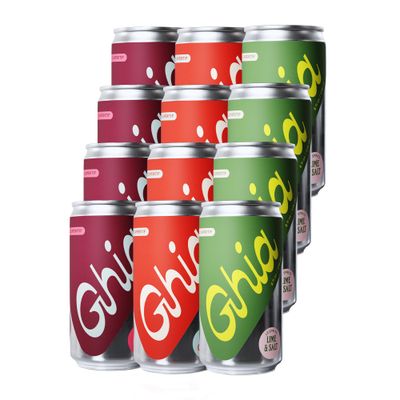 Ghia Non-Alcoholic Variety Le Spritz, 8.4 Fl Oz (12 Pack) Mocktail Cocktail Mixer, ZeroProof Sparkling Ap ritif with Soothing Herbal Extracts No Added Sugar, No Artificial Flavors, Caffeine-Free