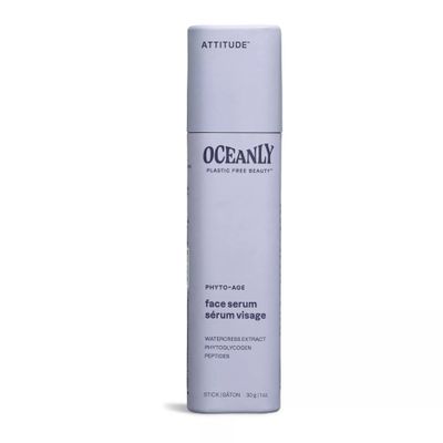 ATTITUDE Oceanly Face Serum Stick, EWG Verified, Plastic-free, Plant and Mineral-Based Ingredients, Vegan and Cruelty-free Beauty Products, PHYTO AGE, Unscented, 1 Ounce