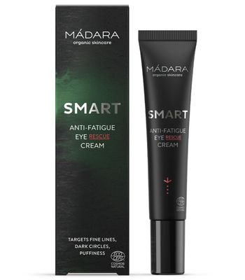 M DARA Organic Skincare SMART Anti-Fatigue Eye Rescue Cream - 15 ml, With a Smart Antioxidant Complex, Natural Aescin And Caffeine, 100 Natural Origin, Vegan, Ecocert Certified