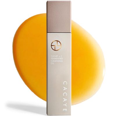CACAYE 3-in-1 Makeup Cleansing Oil for Face, 2.5 ounces, with CaCay Oil and Vitamin C - Anti Aging Facial Oil Cleanser for Wrinkles and Fine Lines - Clean Makeup Remover for All Skin Types