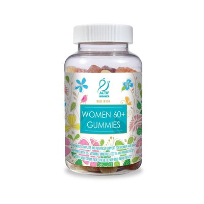 ACTIF Women Age 60 Gummies with 25 Advanced Factors and Probiotics - Non GMO, Made in USA, 90 Count