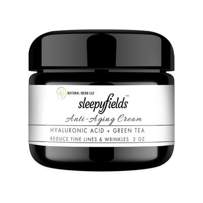 SLEEPY FIELDS Anti-Aging Face Night Cream for Men and Women - Reduce Wrinkles, Fine Lines, and Crows feet - Natural Anti-Wrinkle Night Face Cream - Hyaluronic Acid, Green Tea, and Rose Water - 60 ml