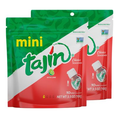 Tajin Cl sico Seasoning Mini Pouch,0.35 Ounce, 10 Mini Bottles (Pack of 2)