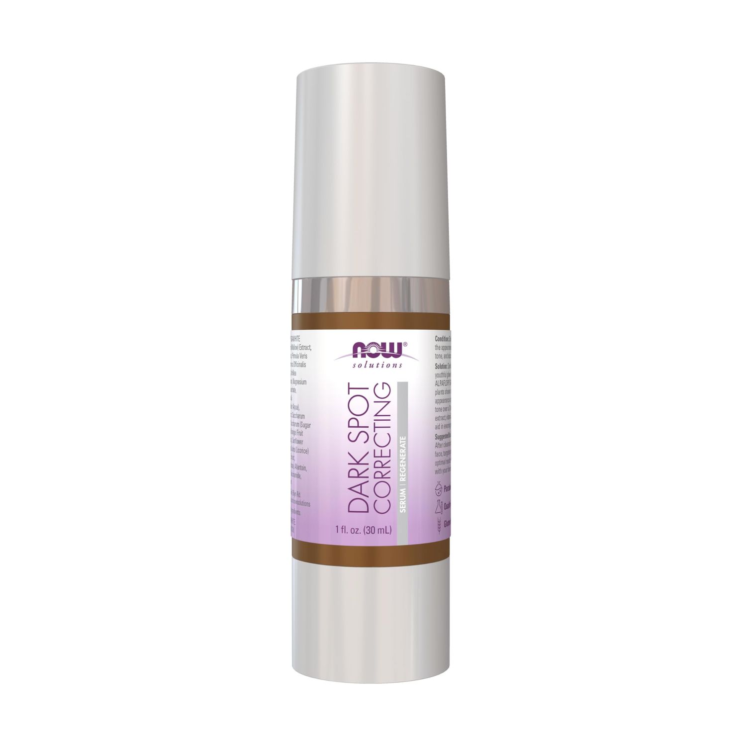 NOW Solutions, Dark Spot Serum, with ALPAFLOR GIGAWHITE to Help Brighten Age Spots and Discoloration, 1-Ounce