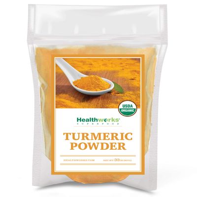 Healthworks Organic Turmeric Powder (32 Ounces 2 Pounds) - Ground Raw Organic, Curcumin, Keto, Paleo, Vegan and Non-GMO