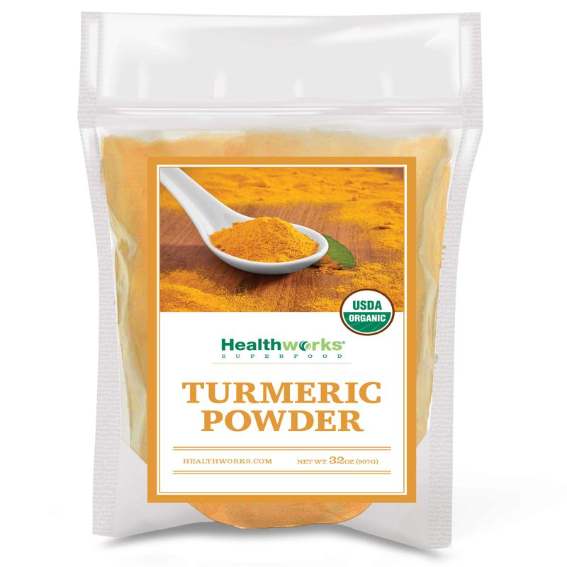 Healthworks Organic Turmeric Powder (32 Ounces 2 Pounds) - Ground Raw Organic, Curcumin, Keto, Paleo, Vegan and Non-GMO