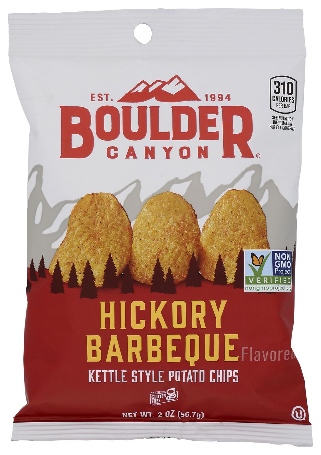 Boulder Canyon Potato Bbq Chips, 2 OZ