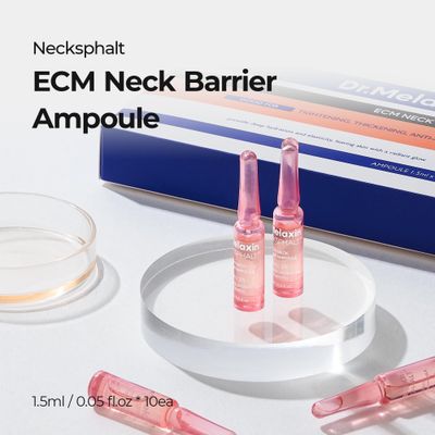 Dr.Melaxin Necksphalt Neck ECM Barrier Ampoule for Anti-Aging Neck Skin, Tightening and Wrinkles for an Even Skin Tone and Neck Lift, 1.5ml10ea