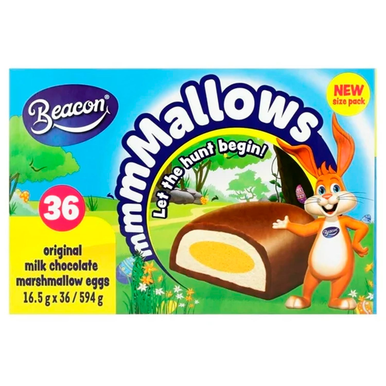 Beacon Marshmallow Eggs - 36 Pack Chocolate-Covered Marshmallow Easter Eggs Fluffy Delicious Easter Treats Perfect for Gifting, Sharing Celebrations
