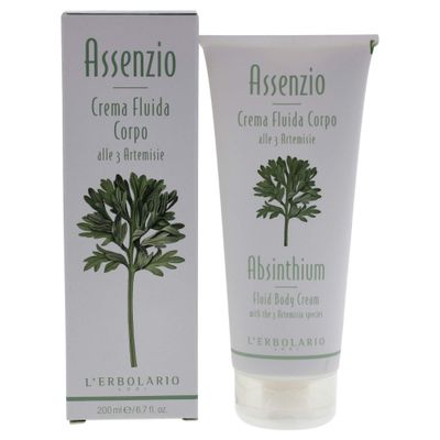 L Erbolario Absinthium Fluid Body Cream - Anti-Aging Moisturizer for Dry Skin - Artemesia, Shea Butter, and Vitamin E - Light, Floral Scent - 6.7 oz
