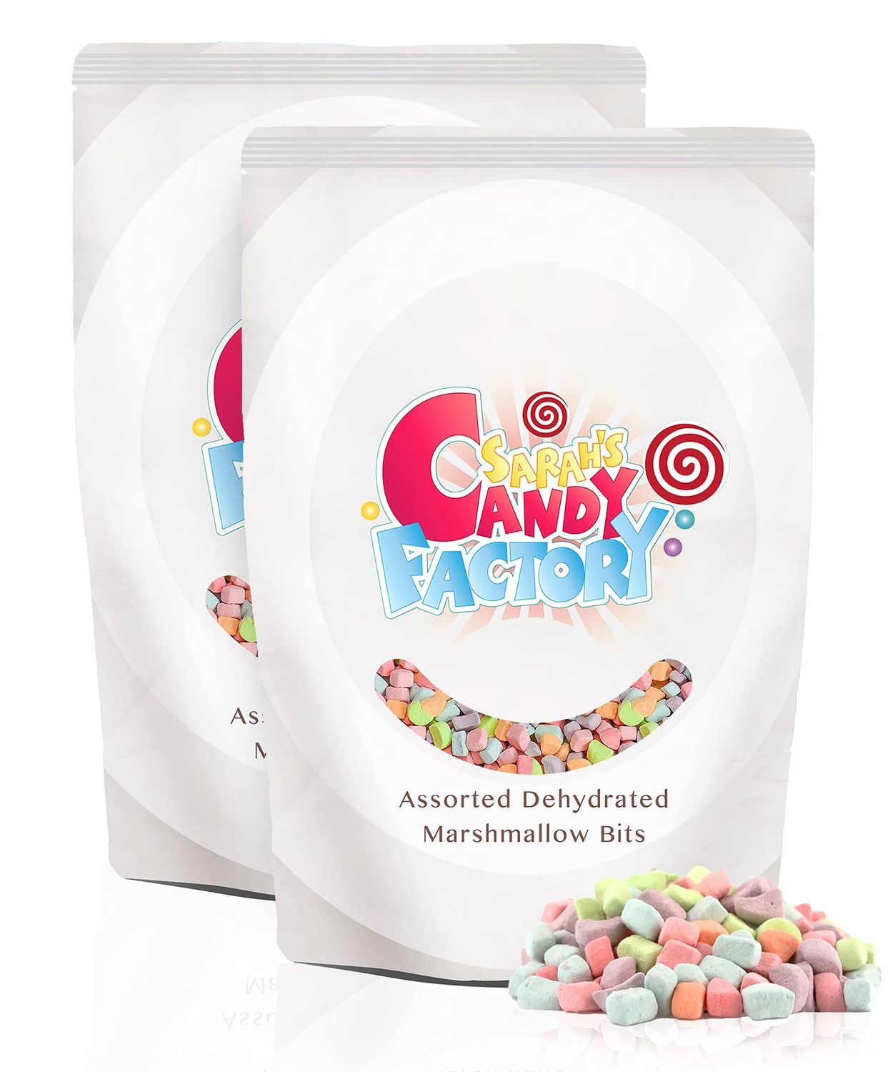 Sarahs Candy Factory Assorted Dehydrated Marshmallow Bits in Resealable Bag, 2lb