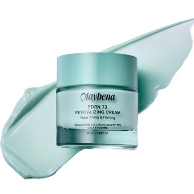 Maybena PDRN73 Revitalizing Cream 50ml - 730,000ppm Vegan PDRN, Fast-Absorbing Low-Molecular Formula, Reduces Wrinkles Improves Skin Density, with Cica Exosome Bakuchiol 1.69 fl.oz