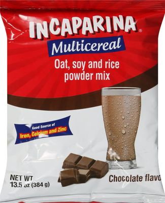 Incaparina Mulitcereal Powder Mix Chocolate Flavor, 13.5 Ounce (Pack of 12)