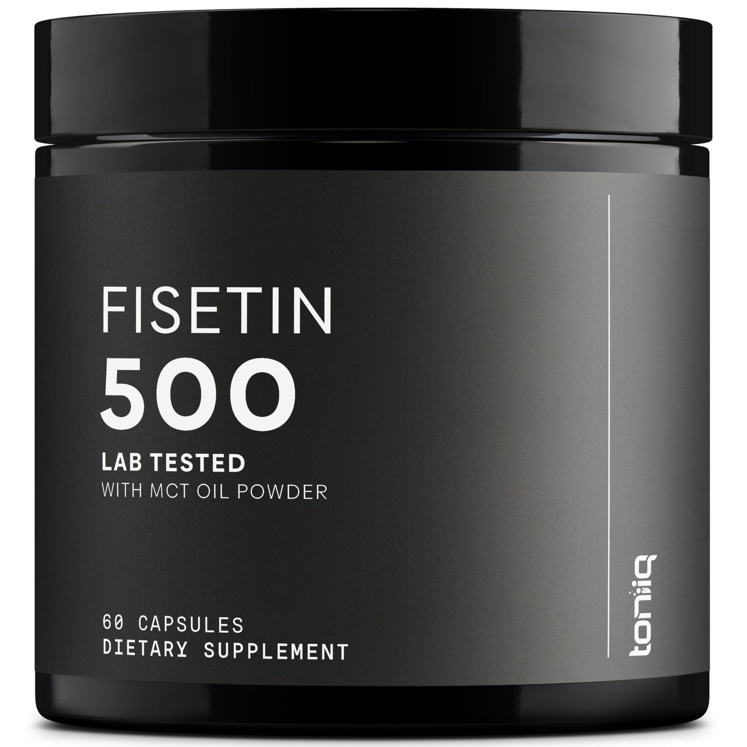 Toniiq Ultra High Purity Fisetin 500mg - 98 Higly Purified Bioavailable Fisetin Supplement with MCT Oil for Absorption - Third-Party Tested Senolytic Supplements for Aging Support - 60 Capsules