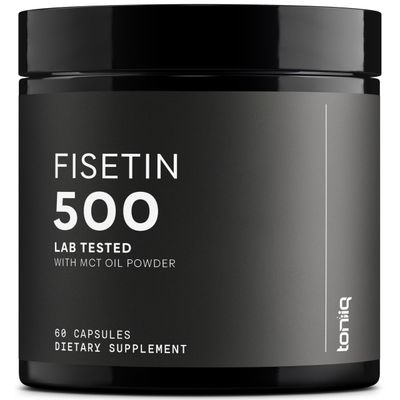 Toniiq Ultra High Purity Fisetin 500mg - 98 Higly Purified Bioavailable Fisetin Supplement with MCT Oil for Absorption - Third-Party Tested Senolytic Supplements for Aging Support - 60 Capsules