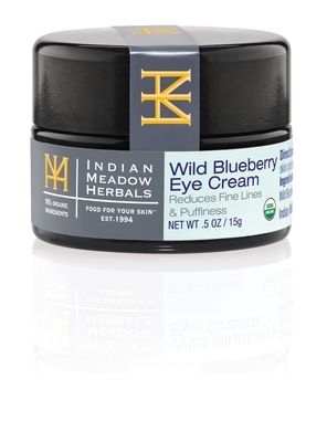 Indian Meadow Herbals Wild Blueberry Eye Cream (.5oz) - Under Eye Cream for Puffy Eyes Fine Lines - Anti-Aging Eye Care wOrganic Herbs, Oils
