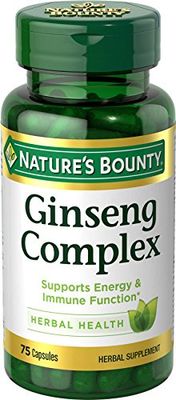 Ginseng by Nature&#39;s Bounty, Ginseng Complex Capsules Supports Vitality Immune Function, 75 Capsules