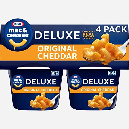 Kraft Deluxe Original Mac Cheese Macaroni and Cheese Dinner, 4 ct Pack, 2.39 oz Cups