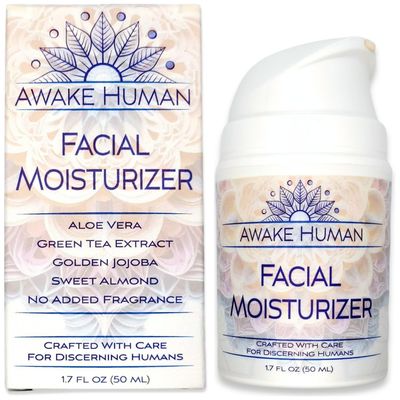 Natural Face Moisturizer for Dry Sensitive Skin - Organic Natural Face Cream - Facial Aloe Green Tea Moisturizer Cruelty Free - Vegan Face Moisturizer for Women, Acne-Safe, Anti-Aging, No Fragrance