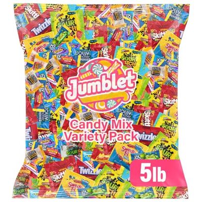 Bulk Candy Mix Variety Pack - 5lb Pack of Individually Wrapped Assorted Sweets for Party Favors, Candy Buffets, Goodie Bags, Gifting, and Office Treats