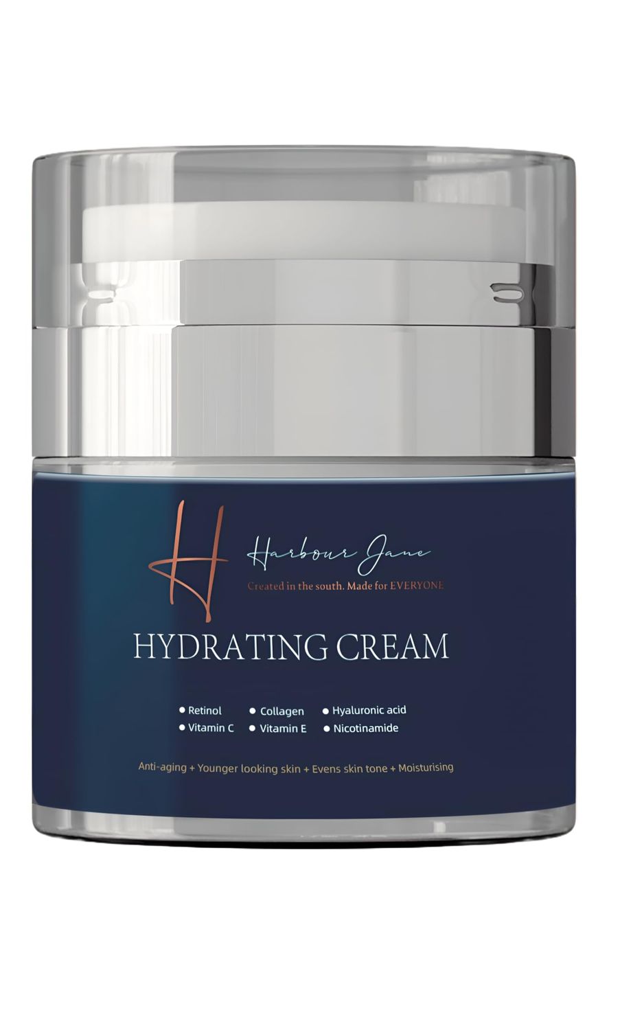 Harbour Jane Daily Moisturizer Face Cream - For Deep Hydration, Retinol, Collagen, Hyaluronic Acid, Niacinamide (nicotinamide), Vitamin C, Vitamin E, Oatmeal Extract - Anti-Aging Face Cream