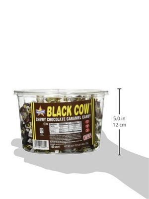 Black Cow Chewy Chocolate Caramel Candy Tub 160 Count