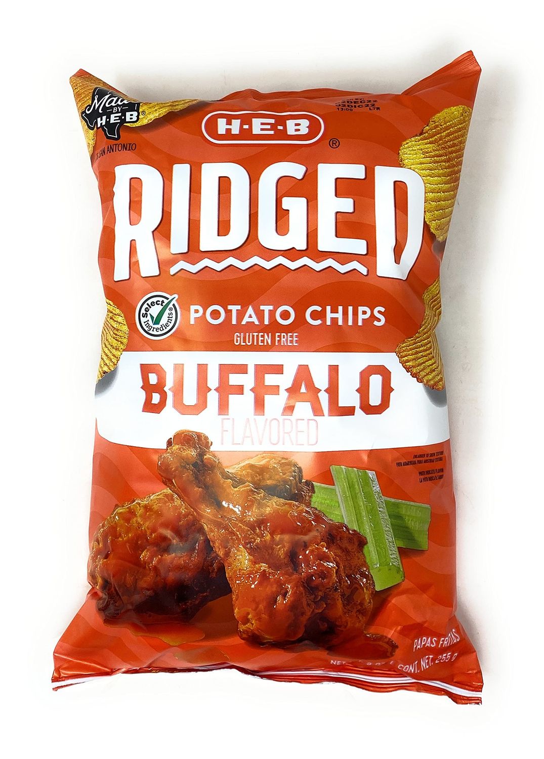 H E B Ridged Buffalo Flavored Potato Chips 9oz - 1 bag