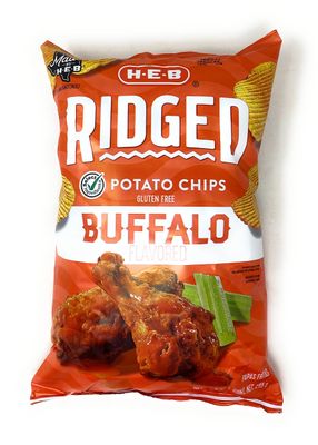 H E B Ridged Buffalo Flavored Potato Chips 9oz - 1 bag