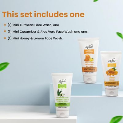 Pocket-Sized Face Wash Trio For All Skin Types Dull Skin Gentle Face Wash For Daily Use