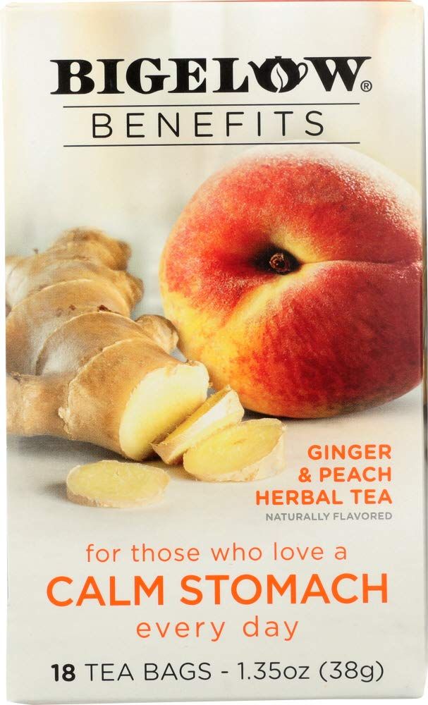 Bigelow Benefits Ginger Peach Herbal Tea , Pack of 1