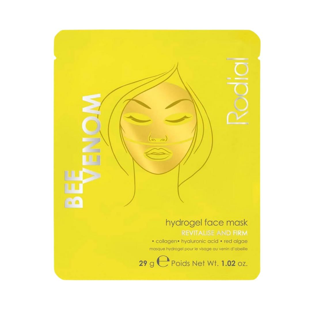 Rodial Bee Venom Hydrogel Face Mask - Premium Gold Jelly Mask for All Skin Types - Plumping, Smoothing, Rejuvenating - Ethically Sourced Bee Venom, Triple HA for Hydration, Fine Lines Wrinkles