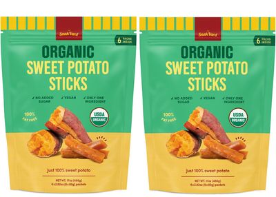 generic ORGANIC SnakYard Sweet Potato Sticks Vegan,2-Pack, 17.oz Each (2.82oz X 6 per bag)