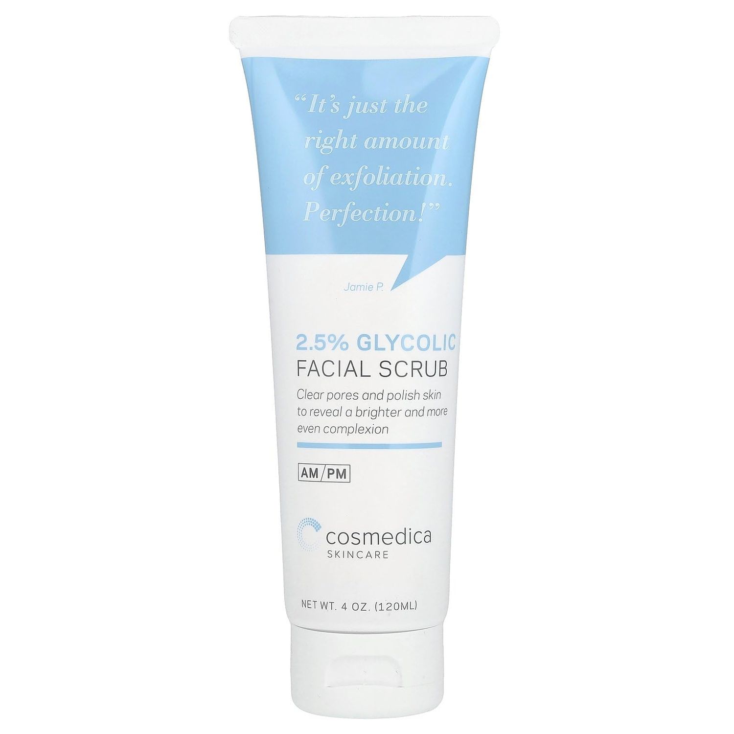 Glycolic Acid 2.5 Facial Scrub Resurfacing Exfoliatiing Face Wash to Remove Dull, Aging Cells and Impurities - Reveal a Youthful Refreshed Complexion with Active 2.5 Glycolic Acid Formulation 4oz