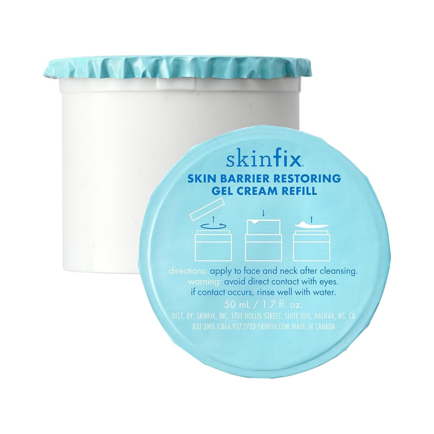 Skinfix Barrier Restoring Gel Cream: Formulated with Niacinamide Peptides, Ideal for Oily and Blemish-Prone Skin, Refill 1.7 oz