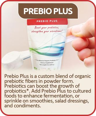 Cutting Edge Cultures Prebio Plus Prebiotic Fiber Powder Best Custom Blend of Organic Prebiotic Fibers Dietary Supplement 8 oz