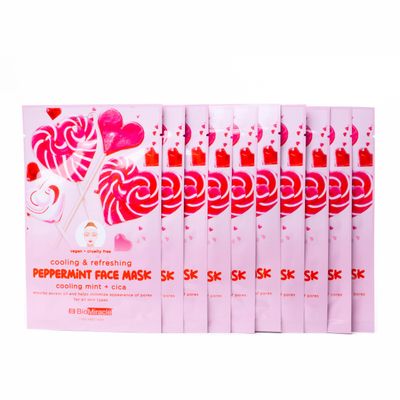 BioMiracle Cooling Refreshing Peppermint Face Mask (10 Pack) (10 Sheets)