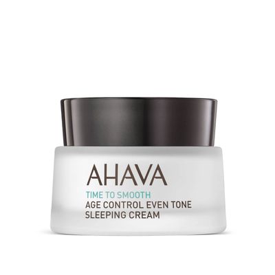 AHAVA Age Control Even Tone Sleeping Cream - Nourishing Night Cream to Brighten, Hydrate Even Out the Skin Overnight Reduce Wrinkles, with Exclusive Osmoter, Niacinamide Jojoba Oil, 1.7 Fl.Oz
