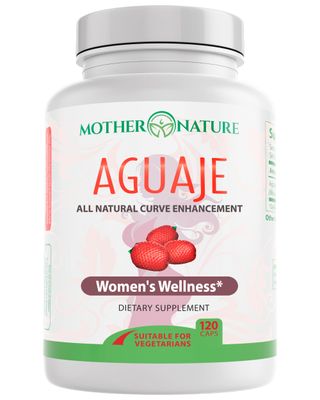 Mother Nature Aguaje Curves Capsules for Women, 1000mg (120ct), Natural Sustainably Sourced Aguaje Fruit from Peru for Female Health, Hormone Balance, Curve Enhancer, Vegan, Non-GMO Gluten-Free