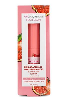 SpaScriptions Fruit Glow- Pink Grapefruit Hyaluronic Acid Illuminating Eye Balm With Vitamins A, C E 0.35 Oz