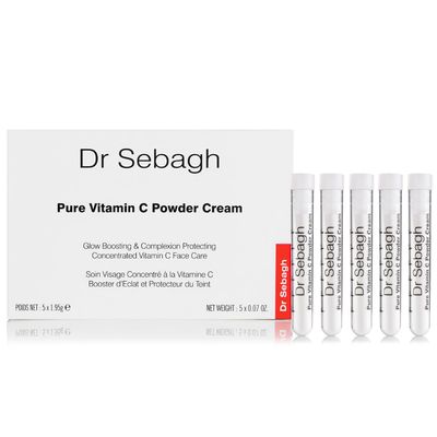 Dr Sebagh - Pure Vitamin C Powder Cream - Evens Skin Tone, Boosts Collagen, Protects Against Free Radicals, Daily Doses in Tubes, Premium Box Included, (5 Tubes x 1.95g)