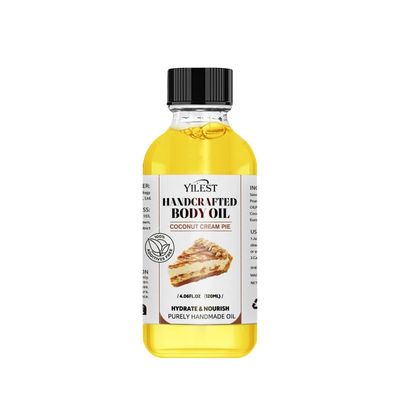 Multi-Use Oil for Face, Body and Hair, Organic Blend of Jojoba Oil, Vitamin E and Sweet Almond Oil Moisturizer for Dry Skin, Scalp and Nails (4 Fl Oz, Coconut Cream)